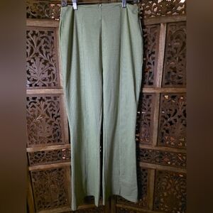 Le Lis Women's Olive Checkered Dress Pants